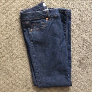 Petite Loft dark blue jeans